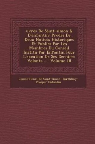 Cover of Uvres de Saint-Simon & D'Enfantin