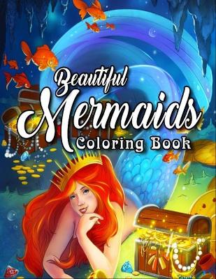 Book cover for Beautiful Mermaids Coloring Book