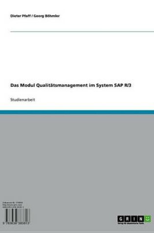 Cover of Das Modul Qualitatsmanagement Im System SAP R/3