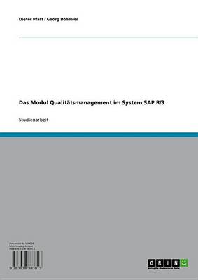 Book cover for Das Modul Qualitatsmanagement Im System SAP R/3