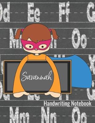 Book cover for Savannah Handwriting Notebook