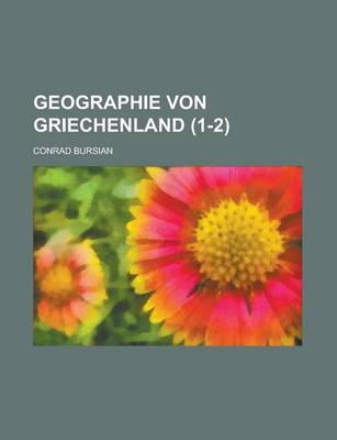 Book cover for Geographie Von Griechenland (1-2 )