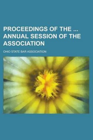 Cover of Proceedings of the Annual Session of the Association