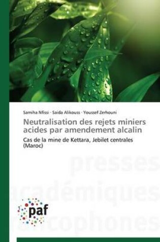 Cover of Neutralisation Des Rejets Miniers Acides Par Amendement Alcalin