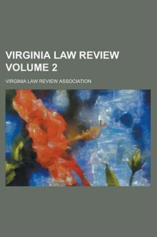 Cover of Virginia Law Review Volume 2