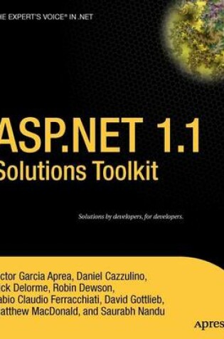 Cover of ASP.Net 1.1 Solutions Toolkit