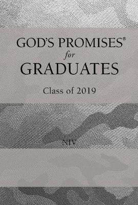 Book cover for God's Promises for Graduates: Class of 2019 - Silver Camouflage NIV
