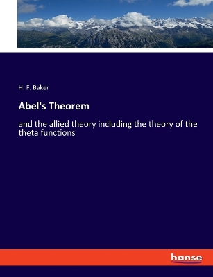 Book cover for Abel's Theorem