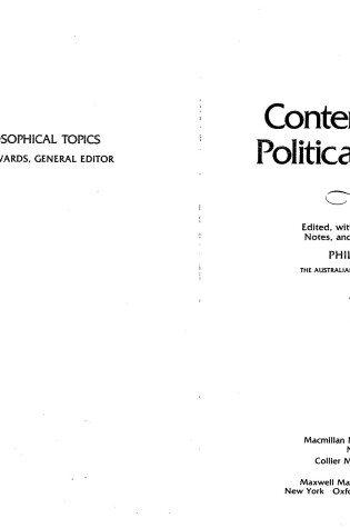 Cover of Contemporary Political Theory