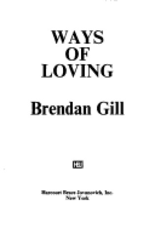 Cover of Ways of Loving