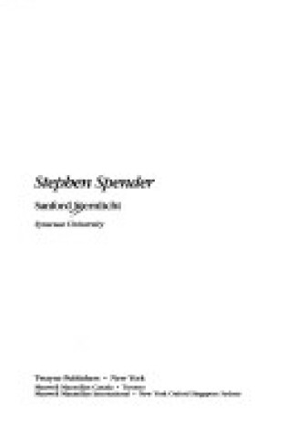 Cover of Stephen Spender