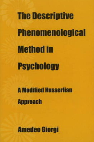 Cover of The Descriptive Phenomenological Method in Psychology