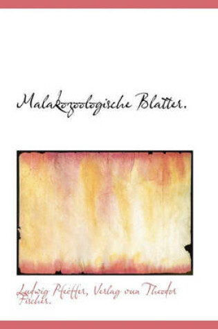 Cover of Malakozoologische Blatter.