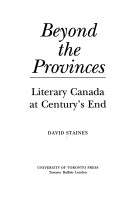 Cover of Beyond the Provinces