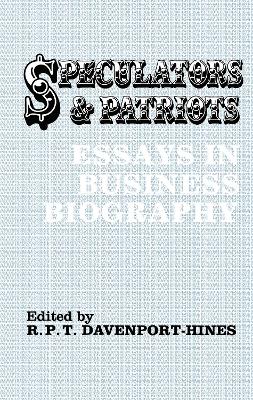 Book cover for Speculators and Patriots