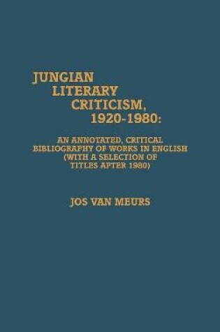 Cover of Jungian Literary Criticism, 1920-1980