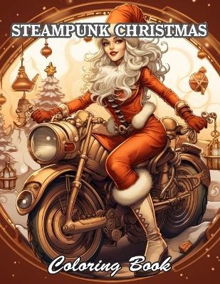 Book cover for Steampunk Christmas Coloring Book