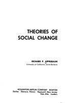 Book cover for Appelbaum Theories of Social Change