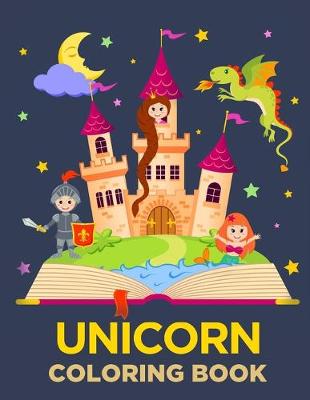 Book cover for Unicorn Coloring Book