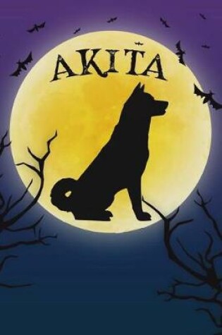 Cover of Akita Notebook Halloween Journal