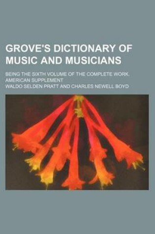 Cover of Grove's Dictionary of Music and Musicians; Being the Sixth Volume of the Complete Work. American Supplement