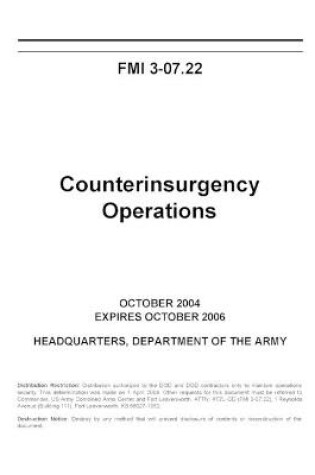 Cover of FMI 3-07.22 Counterinsurgency Operations