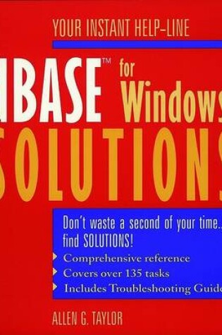 Cover of dBase for Windows Solutions