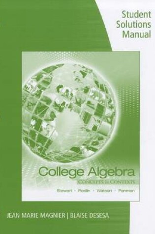 Cover of Student Solutions Manual for Stewart/Redlin/Watson/Panman's College  Algebra: Concepts and Contexts