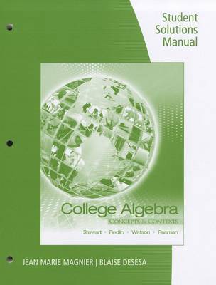 Book cover for Student Solutions Manual for Stewart/Redlin/Watson/Panman's College  Algebra: Concepts and Contexts