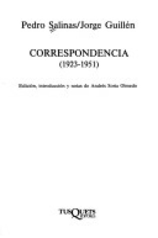 Cover of Correspondencia (1923-1951)