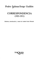 Book cover for Correspondencia (1923-1951)