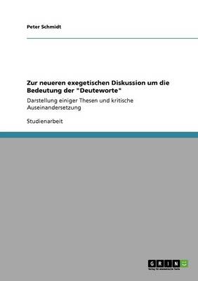 Book cover for Zur neueren exegetischen Diskussion um die Bedeutung der Deuteworte