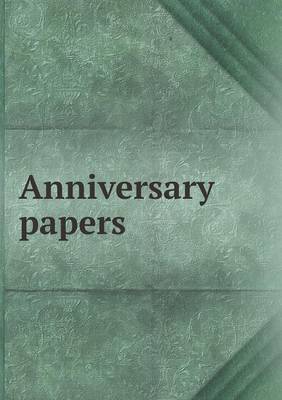 Book cover for Anniversary papers