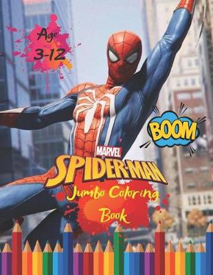 Book cover for Marvel Spider-man Jumbo Coloring Book Age 3-12 Boom