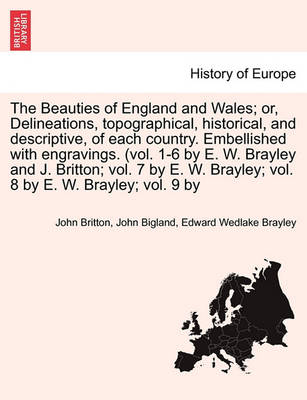 Book cover for The Beauties of England and Wales; Delineations, Topographical, Historical, and Descriptive, of Each Country. Embellished with Engravings. (Vol. 1-6 by E. W. Brayley and J. Britton; Vol. 7 by E. W. Brayley; Vol. 8 by E. W. Brayley; Vol. 9 by Vol. VIII.