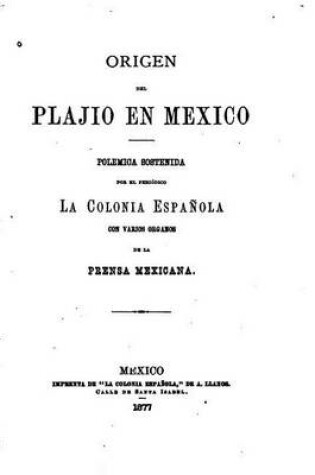 Cover of Origen del plajio en Mexico