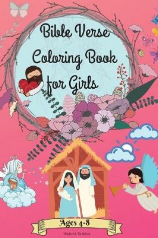 Cover of Bible verse coloring book for girls ages 4-8