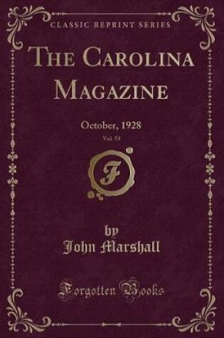 Cover of The Carolina Magazine, Vol. 59