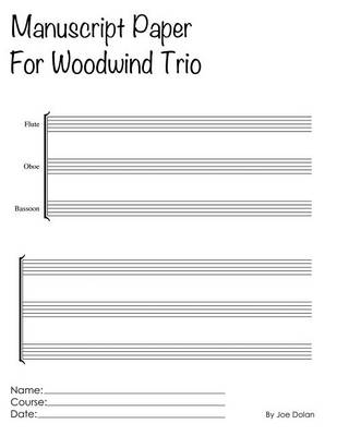 Book cover for Manuscript paper For Woodwind Trio