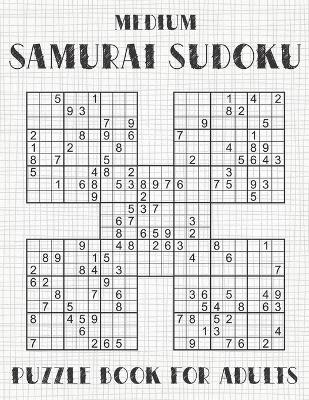 Book cover for Samurai Sudoku Puzzle Book for Adults - Medium