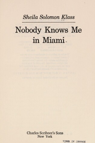 Cover of Nobody Knows Me in Miami