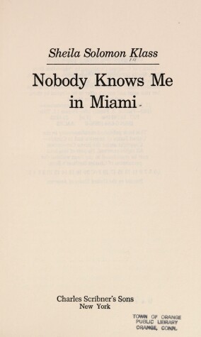 Book cover for Nobody Knows Me in Miami