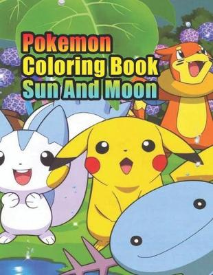 Book cover for pokemon coloring book sun and moon