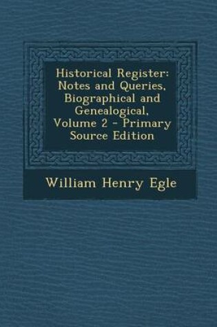 Cover of Historical Register