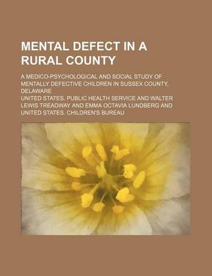 Book cover for Mental Defect in a Rural County; A Medico-Psychological and Social Study of Mentally Defective Children in Sussex County, Delaware