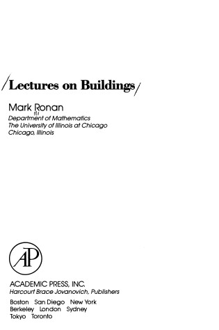 Cover of Lectures on Building