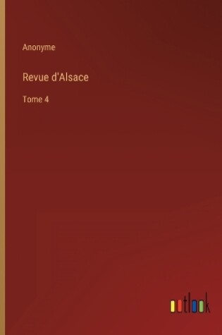 Cover of Revue d'Alsace