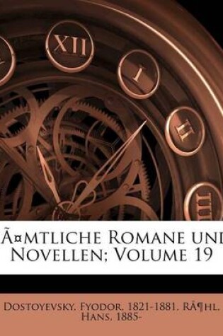 Cover of Samtliche Romane Und Novellen; Volume 19