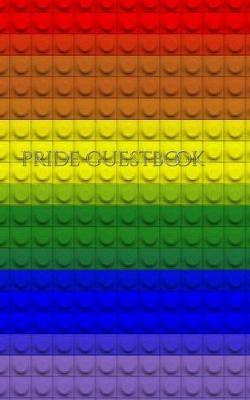 Book cover for Rainbow lego style Pride Guest Book