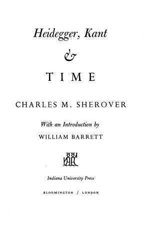 Book cover for Heidegger, Kant and Time